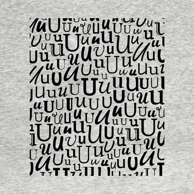 U - Typography (Black) by gillianembers